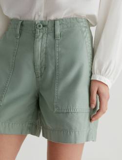 Rosa Short Sulfur Matcha Latte Mid-Rise Utility Short WOMENS BOTTOMS Photo 4