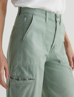 Hazal Sulfur Matcha Latte High-Rise Utility Barrel WOMENS BOTTOMS Photo 4