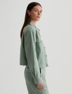 Valleta Jacket Sulfur Matcha Latte Utility Shirt Jacket WOMENS TOPS Photo 4