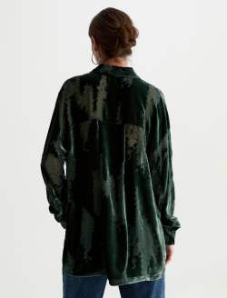 Sawtelle Velvet Shirt Pine Relaxed Shirt WOMENS TOPS Photo 8