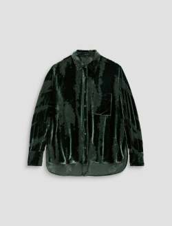 Sawtelle Velvet Shirt Pine Relaxed Shirt WOMENS TOPS Photo 1