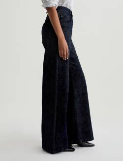 Deven Glam Game Flocked High-Rise Ultra Wide Leg WOMENS BOTTOMS Photo 5