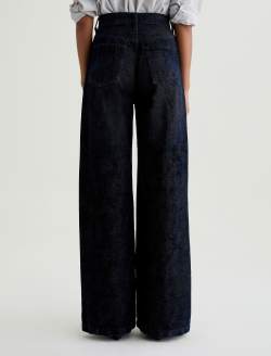 Deven Glam Game Flocked High-Rise Ultra Wide Leg WOMENS BOTTOMS Photo 8
