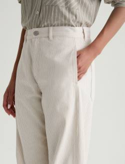 Mercer Blush Canvas Cuffed High-Rise Barrel WOMENS BOTTOMS Photo 4