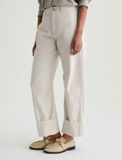 Mercer Blush Canvas Cuffed High-Rise Barrel WOMENS BOTTOMS Photo 5
