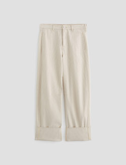 Mercer Blush Canvas Cuffed High-Rise Barrel WOMENS BOTTOMS Photo 1