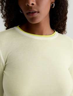 Eleni Top Powder/Chartreuse Layered Long Sleeve  Top WOMENS TOPS Photo 6