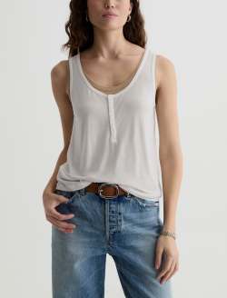 Alina Tank Powder/Khaki Sand Double Layer Top WOMENS TOPS Photo 2
