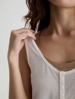 Alina Tank Powder/Khaki Sand Double Layer Top WOMENS TOPS Photo 7