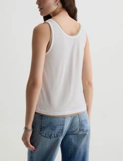 Alina Tank Powder/Khaki Sand Double Layer Top WOMENS TOPS Photo 9