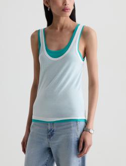 Ellena Top Poolside Green Double Layer Tank WOMENS TOPS Photo 7