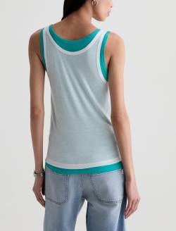 Ellena Top Poolside Green Double Layer Tank WOMENS TOPS Photo 8