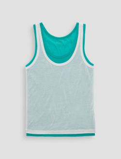 Ellena Top Poolside Green Double Layer Tank WOMENS TOPS Photo 1