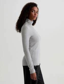 Chels Turtleneck Heather Grey Slim Turtleneck WOMENS TOPS Photo 4