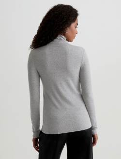 Chels Turtleneck Heather Grey Slim Turtleneck WOMENS TOPS Photo 8