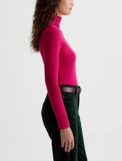 Chels Turtleneck Lipstick Slim Rib Knit WOMENS TOPS Photo 4