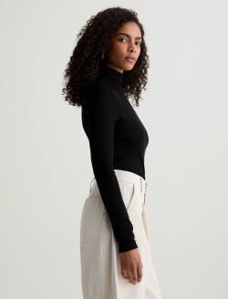 Chels Turtleneck Super Black Slim Turtleneck WOMENS TOPS Photo 4