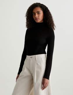 Chels Turtleneck Super Black Slim Turtleneck WOMENS TOPS Photo 7