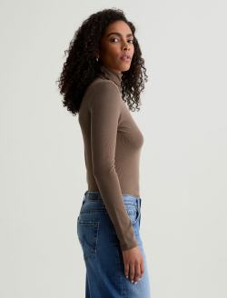 Chels Turtleneck Taupe Grey Slim Turtleneck WOMENS TOPS Photo 4