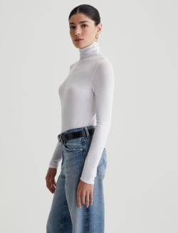 Chels Turtleneck True White Slim Turtleneck WOMENS TOPS Photo 1