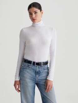 Chels Turtleneck True White Slim Turtleneck WOMENS TOPS Photo 2
