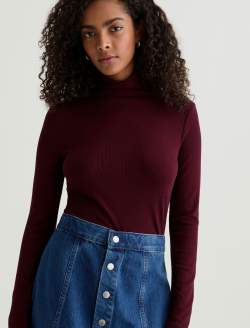 Chels Turtleneck Winery Slim Turtleneck WOMENS TOPS Photo 3