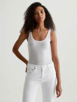 Jaxon Tank True White Classic Tank WOMENS TOPS Photo 1