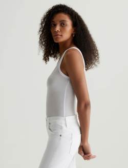 Jaxon Tank True White Classic Tank WOMENS TOPS Photo 4