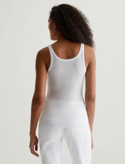 Jaxon Tank True White Classic Tank WOMENS TOPS Photo 7