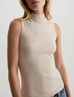 Edie Sleeveless Turtleneck Dried Spring Slim Turtleneck WOMENS TOPS Photo 3