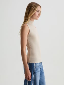 Edie Sleeveless Turtleneck Dried Spring Slim Turtleneck WOMENS TOPS Photo 4