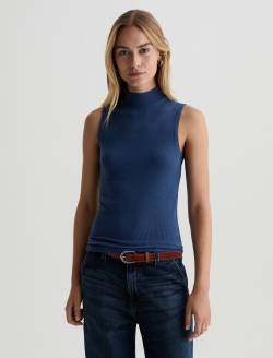 Edie Sleeveless Turtleneck Rio Azul Slim Turtleneck WOMENS TOPS Photo 2