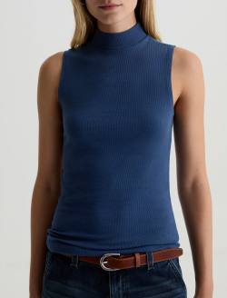 Edie Sleeveless Turtleneck Rio Azul Slim Turtleneck WOMENS TOPS Photo 3