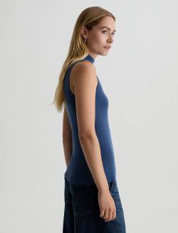 Edie Sleeveless Turtleneck Rio Azul Slim Turtleneck WOMENS TOPS Photo 4