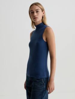 Edie Sleeveless Turtleneck Rio Azul Slim Turtleneck WOMENS TOPS Photo 7