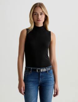 Edie Sleeveless Turtleneck True Black Slim Turtleneck WOMENS TOPS Photo 2