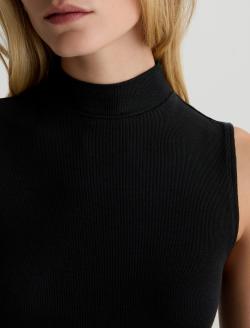 Edie Sleeveless Turtleneck True Black Slim Turtleneck WOMENS TOPS Photo 6