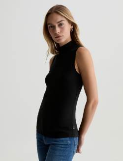 Edie Sleeveless Turtleneck True Black Slim Turtleneck WOMENS TOPS Photo 7