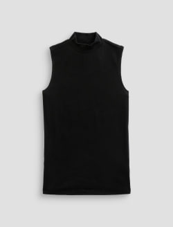Edie Sleeveless Turtleneck True Black Slim Turtleneck WOMENS TOPS Photo 1