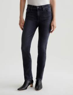 Mari 8 Years Black Salt AG-ed™ Mid-Rise Slim Straight Leg Denim WOMENS BOTTOMS Photo 3