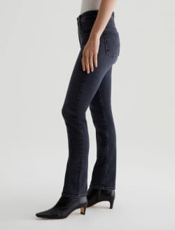 Mari 8 Years Black Salt AG-ed™ Mid-Rise Slim Straight Leg Denim WOMENS BOTTOMS Photo 6