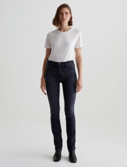 Mari Extended 8 Years Black Salt AG-ed™ Mid-Rise Slim Straight Leg Denim WOMENS BOTTOMS Photo 2