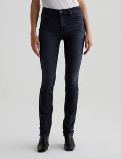 Mari Extended 8 Years Black Salt AG-ed™ Mid-Rise Slim Straight Leg Denim WOMENS BOTTOMS Photo 3