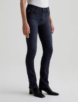 Mari Extended 8 Years Black Salt AG-ed™ Mid-Rise Slim Straight Leg Denim WOMENS BOTTOMS Photo 5