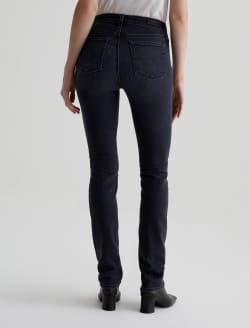 Mari Extended 8 Years Black Salt AG-ed™ Mid-Rise Slim Straight Leg Denim WOMENS BOTTOMS Photo 8