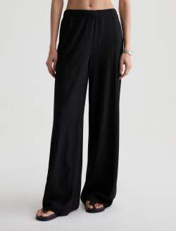Koda Pant Super Black Variegated Rib Wide Leg WOMENS BOTTOMS Photo 3