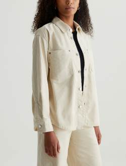 Anabelle Corduroy Overshirt Opal Stone Relaxed Corduroy Shirt Jacket WOMENS TOPS Photo 3
