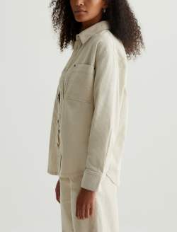 Anabelle Corduroy Overshirt Opal Stone Relaxed Corduroy Shirt Jacket WOMENS TOPS Photo 7