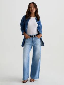 Saige Wide Leg Crop With Panel Rosarito Mid-Rise Paneled Fit WOMENS BOTTOMS Photo 9