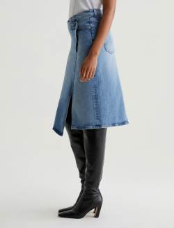 Bruna Skirt 18 Years Oslo AG-ed™ Wrap Midi Denim Skirt WOMENS BOTTOMS Photo 6